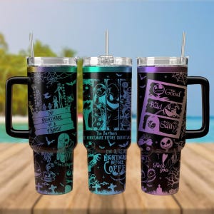 Jack Skellington Gravierter Becher 40oz, The Nightmare Before Becher, Disney Halloween Becher, Trick or Treat Becher, Disney Becher