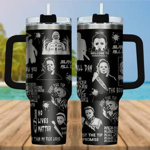 Michael Myers Horror Tumbler 40oz, Horror Engraved Movie Cup, Halloween Horror Fan Gift, Halloween Gift, Gift For Friends