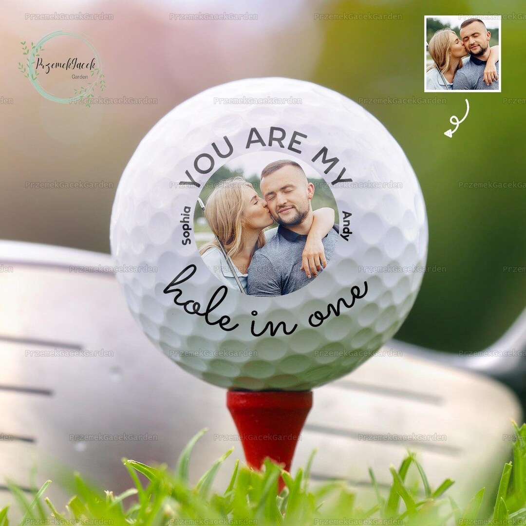 Custom Couple Name Golf Ball, Personalized Photo Golf Ball, You Are My ...