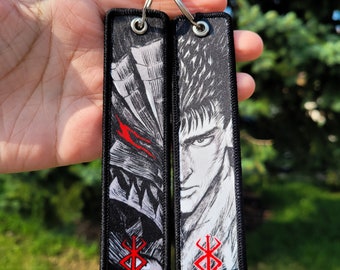 Berserk Anime Embroidered Jet Tag Keychain