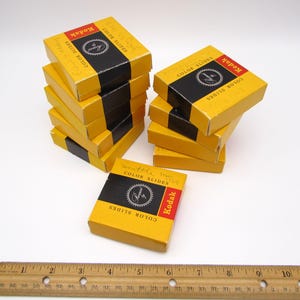 10 cajas Kodak antiguas - Cajas para diapositivas de formato medio - Cajas de cartón antiguas - Pequeña organización - Almacenamiento de diapositivas de fotos