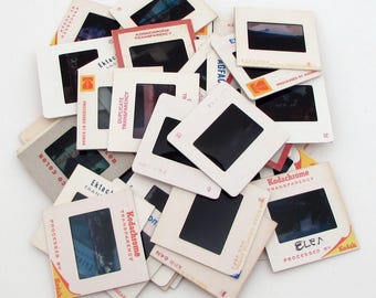 50 Vintage 35mm Slides in Cardboard Frames - Vintage Photo Slides - Picture Slides for Altered Art