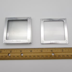 5 LARGE glass slide frames - medium format - glass frames - empty frames - photo slide frames - collage mixed media ephemera