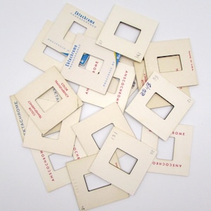 17 cadres photo pour diapositives - cadres en carton - supports pour diapositives HALF FRAME - scrapbooking - collage - assemblage