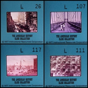 118 Städte Geschichte Vintage 35 mm Dias - Amerikanische Geschichte - Städte - Stadtentwicklung - Lehrreiche - Vintage Fotodias