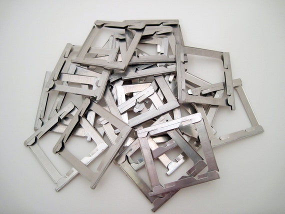 100 Vintage Metal Slide Frames - 2x2 - 35mm Slides - metal frames - small frames