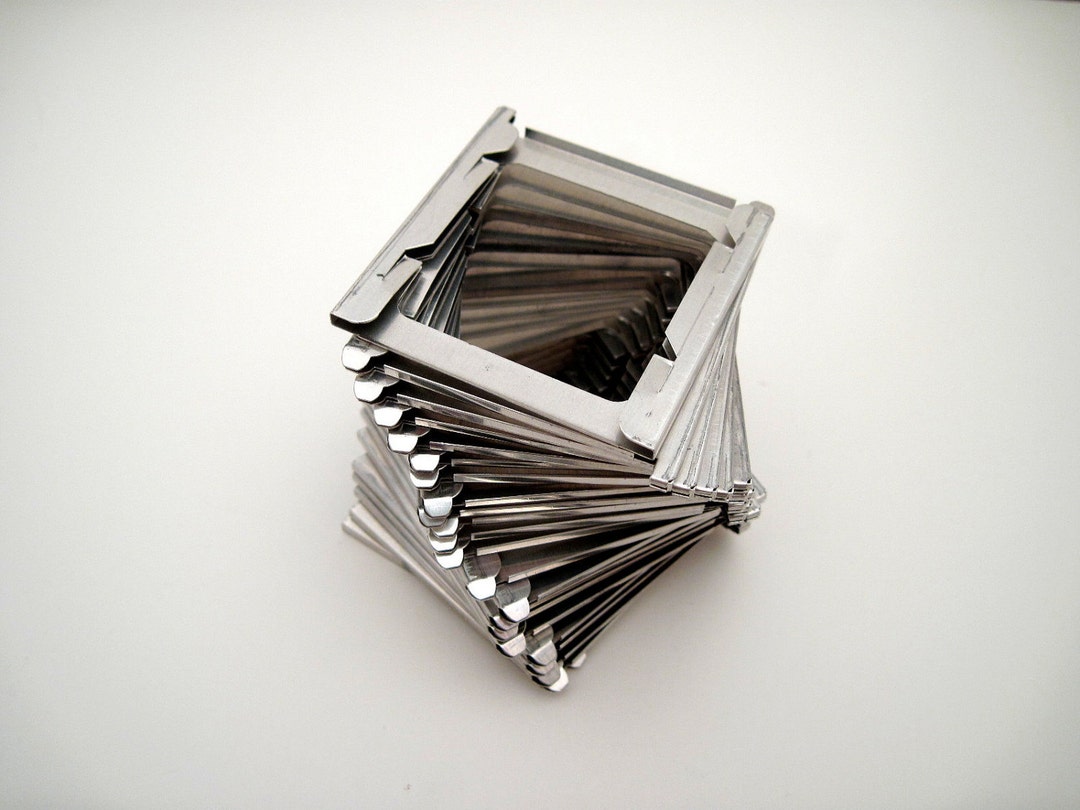 50 Vintage Metal Slide Frames 2x2 35mm Slides Metal Frames Small Frames