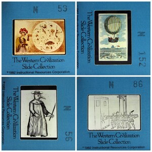 62 diapositivas históricas de 35 mm - Ciencia, Medicina y Tecnología - Historia Europea - Educativas - Diapositivas fotográficas antiguas