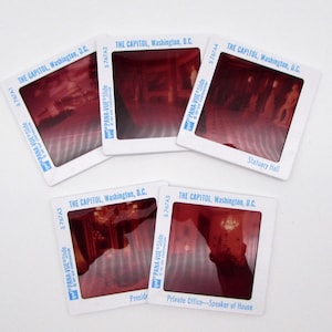 5 US Capitol Vintage Souvenir Slides - Washington DC - 35mm photo slides - vintage slides - Panavue