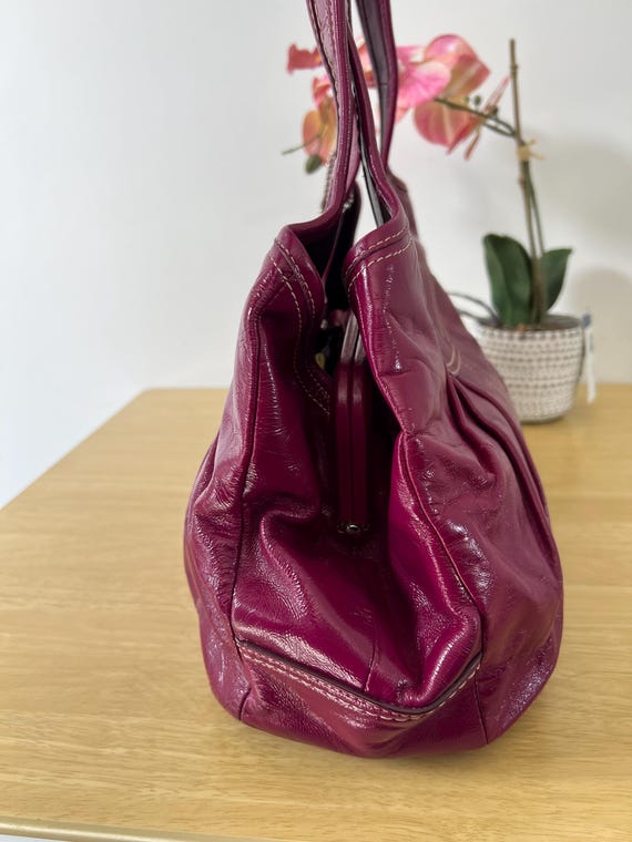 Authentic Coach Y2K Ergo Kisslock Hobo Bag in Magenta - Gem
