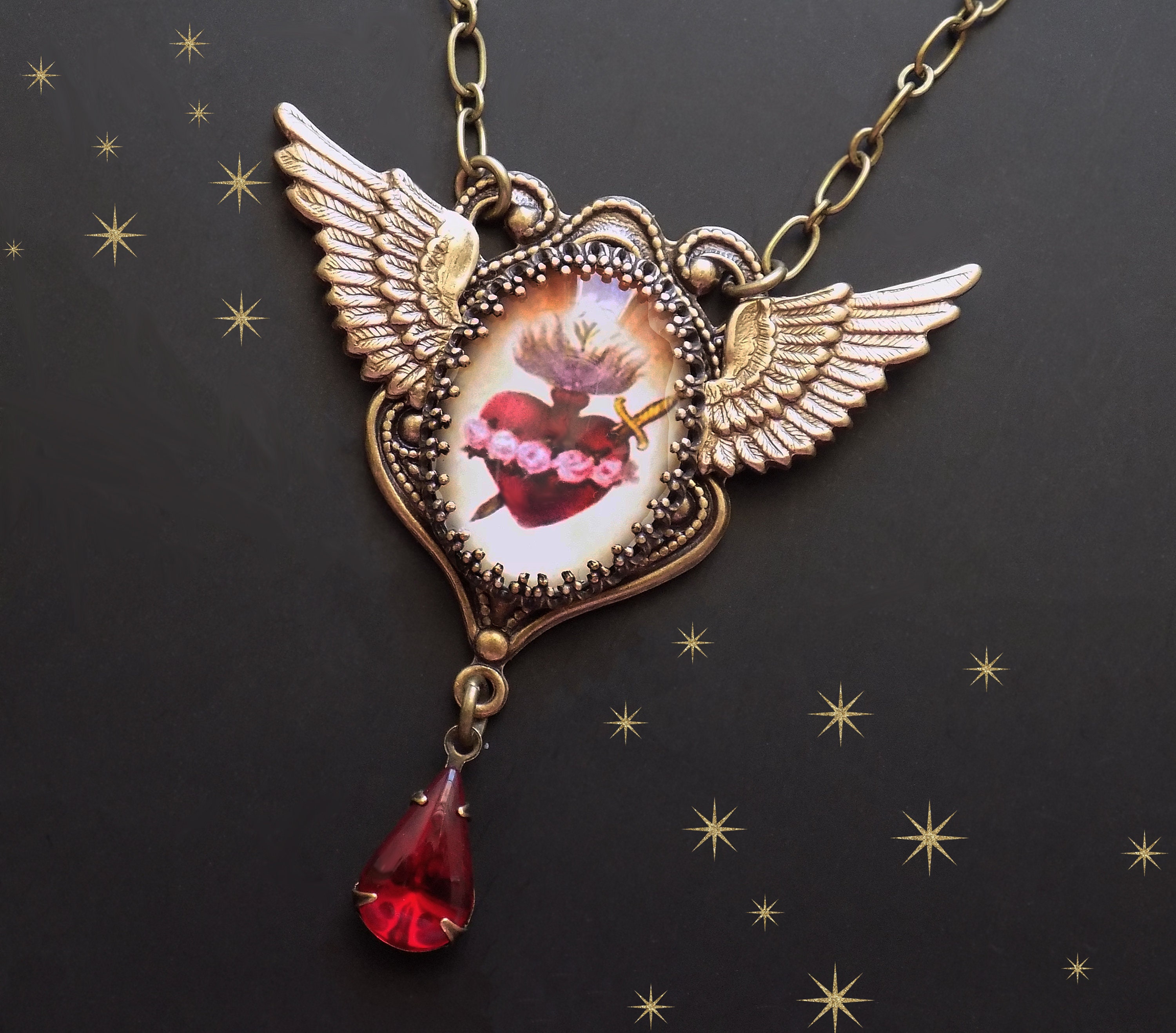 Sacred Heart Pendant Immaculate Heart 