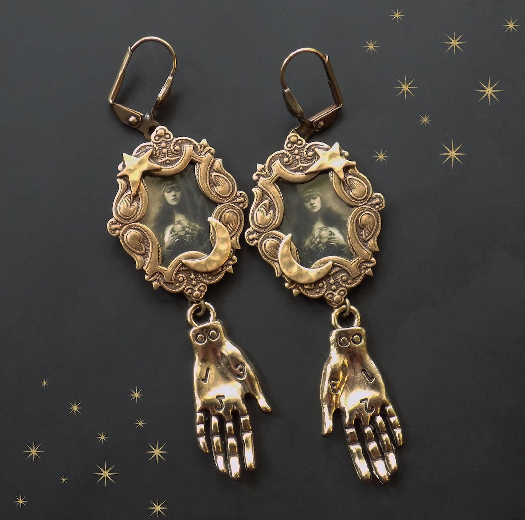 House Of Vincent - Fortune Teller Creol Earrings L VJ078-UES-L - Silver main image 0
