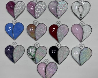 Heart Suncatcher, Love, Valentines, Stained Glass, Ornament, Wedding, Glass, Hearts