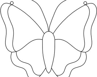 Stained Glass Butterfly Pattern, Ornament, Hanging, Gift - Unlimited Use