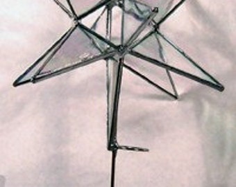 Moravian Star Christmas Tree Topper Stained Glass Bethlehem Ornament Iridescent 12 Point Gift Advent North Star