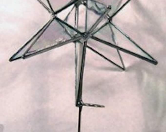 Moravian Star Christmas Tree Topper Stained Glass Bethlehem Ornament Iridescent 12 Point Gift Advent North Star