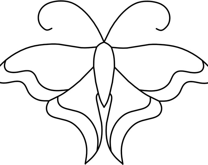 Stained Glass Butterfly Pattern, Ornament, Hanging, Gift - Unlimited Use