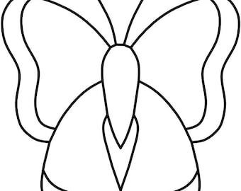 Stained Glass Butterfly Pattern 2, Ornament, Hanging, Gift - Unlimited Use