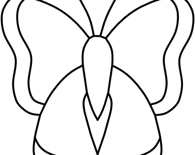 Stained Glass Butterfly Pattern 2, Ornament, Hanging, Gift - Unlimited Use