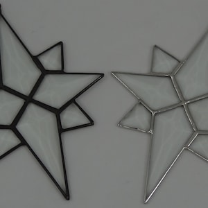 Bethlehem Star Hanging 8 Point Flat Clear Bevel Glass Suncatcher Gift Wedding Ornament Christmas Holiday Moravian