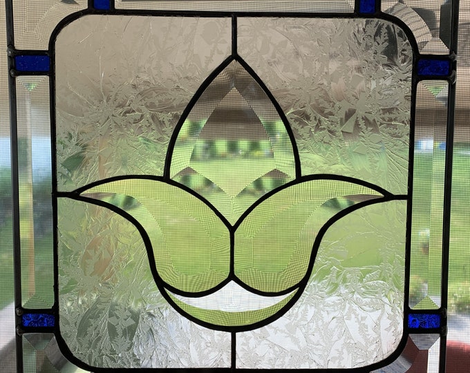 Bevel Flower Stained Glass Panel