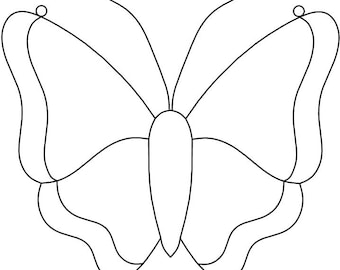 4 Stained Glass Butterfly Patterns, Ornament, Hanging, Gift - Unlimited Use