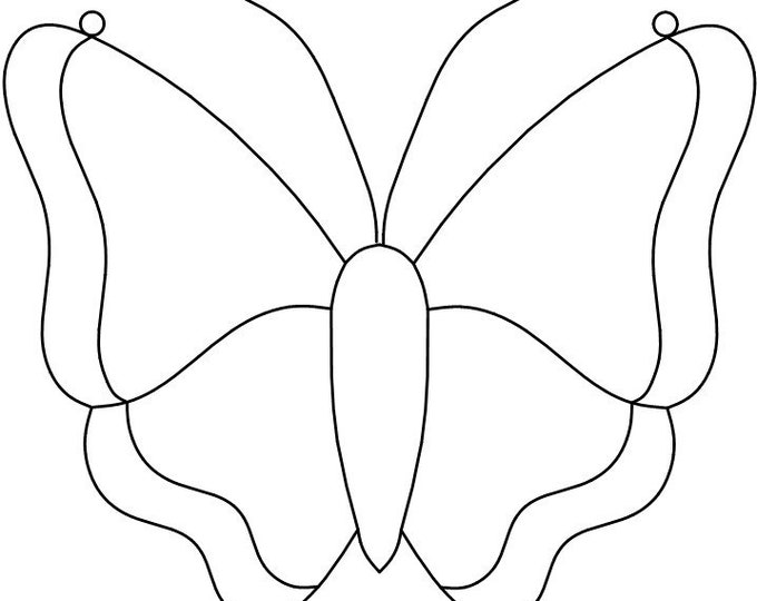 4 Stained Glass Butterfly Patterns, Ornament, Hanging, Gift - Unlimited Use