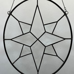 Bethlehem Star Hanging Bevel Glass Christmas Ornament Gift Wedding Suncatcher North Star Advent