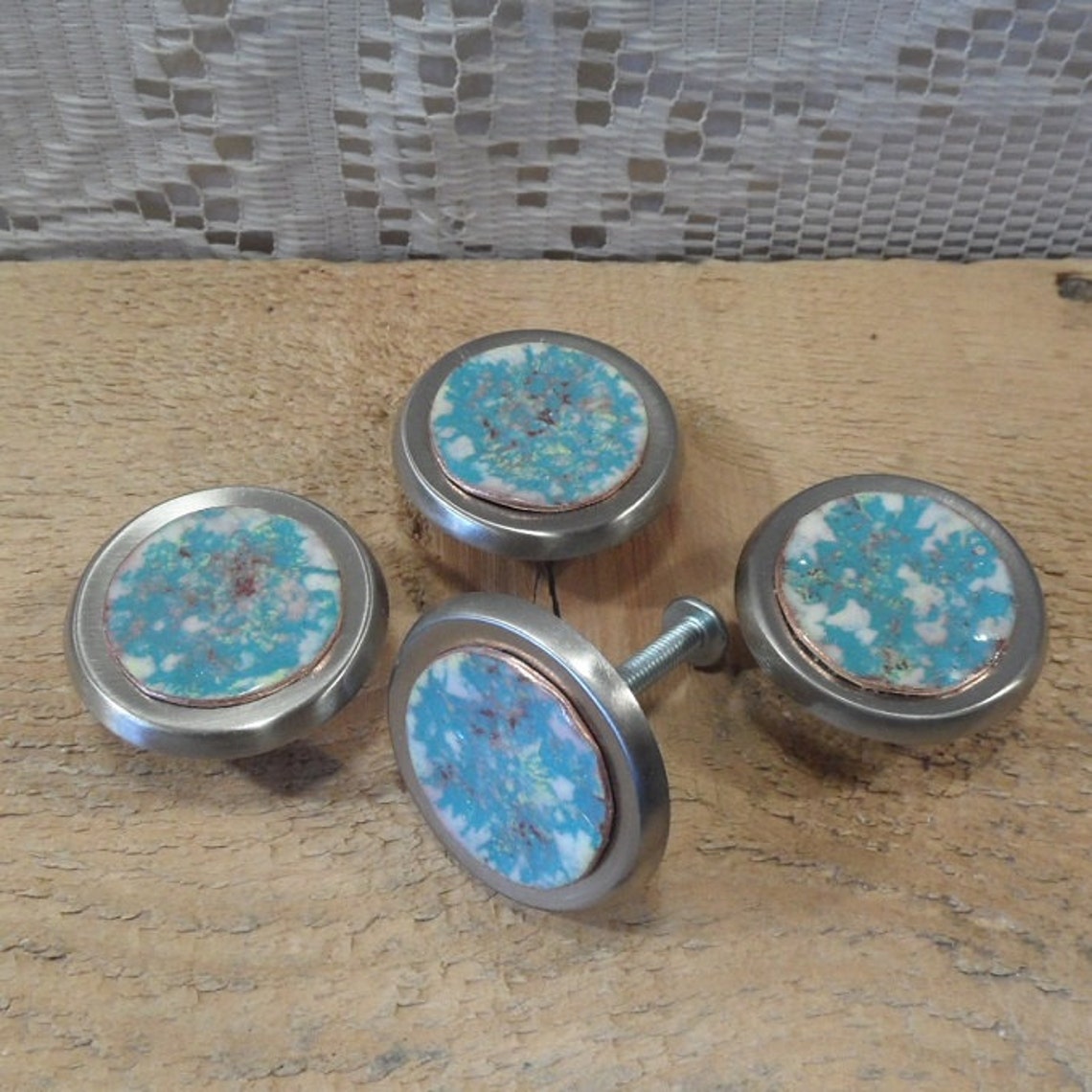 Perilla del gabinete Armario esmaltado de cobre tirar perilla | Etsy