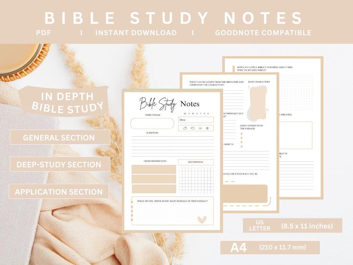 Digital Bible Study | Printable | Digital Bible Template | SOAP Journal ...