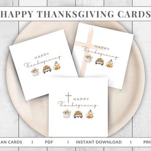 Happy Thanksgiving Printable  Cards, Instant Download,  Gratitude, Watercolor, Christian thanksgiving Card, Fall Card, Thanksgiving Card