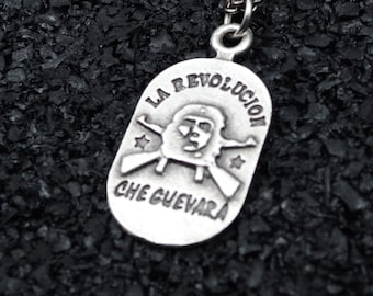 Che Guevara Silver Pendant Necklace: Handmade Unisex Jewelry