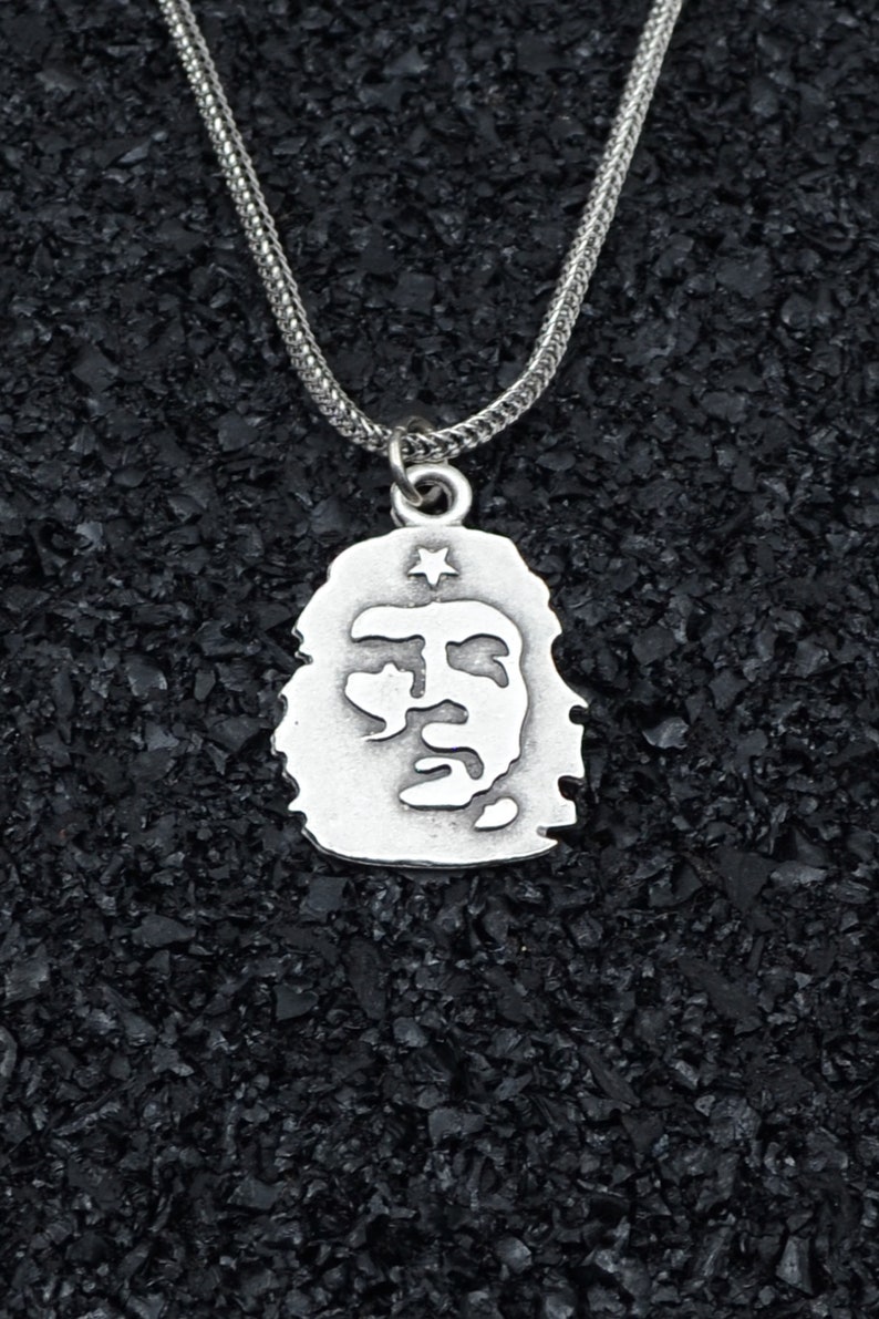 Che Chain Che Guevara Silver Pendant Necklace: Handmade Unisex Jewelry - Etsy