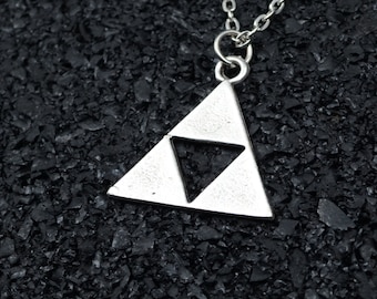 Triforce Necklace: Legend of Zelda Silver Pendant, Personalized Gift