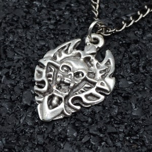 Silver Diablo Sköld Halsband - Lord of Terror Hänge