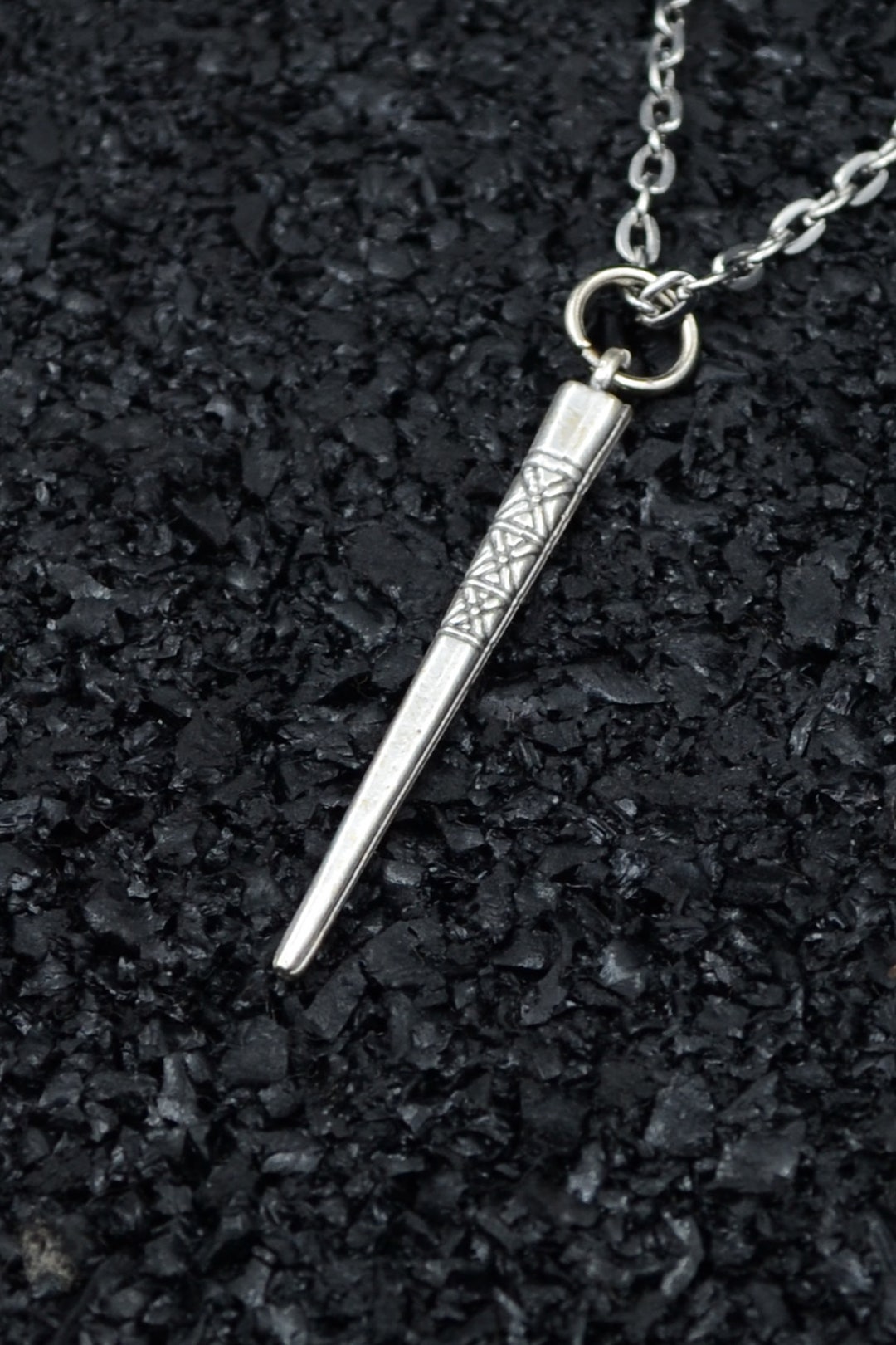 Stick Figure Chain Ethnic Stick Figure Necklace: Antique Silver Pendant, Personalized ...
