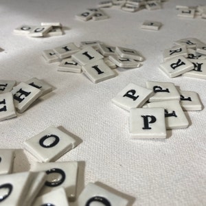 Price is PER LETTER Handmade by Mary D Tiles Ceramic Porcelain Square Letter and Number Art Tiles image 3