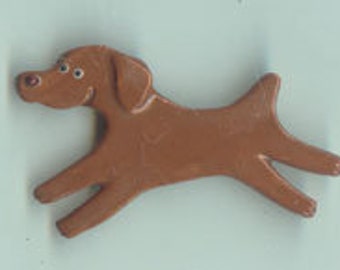 Vizsla Porcelain Ceramic Tile or Brooch Pin with Top Quality US Made Stainless pin