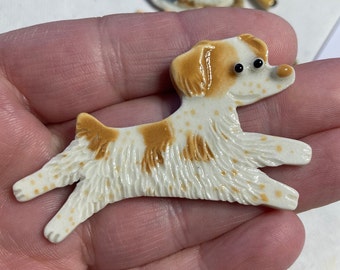 Handmade Porcelain Ceramic Art by Mary D Tiles Porcelain Tile or Brooch Brittany