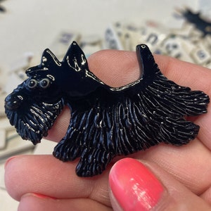 Handmade Porcelain Ceramic Art by Mary D Tiles Porcelain Tile or Brooch Scottish Terrier Scottie image 2