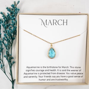 March birthstone heart necklace on sale