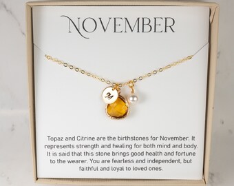 November Necklace | Etsy November Necklace | Etsy