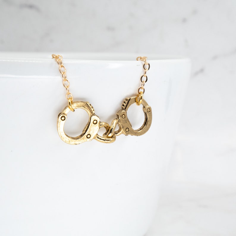 Gold Handcuff Necklace Gold Necklace Layering Necklace Etsy