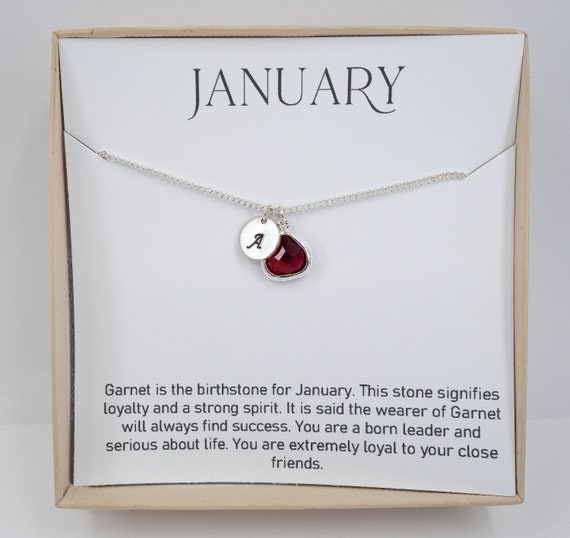 Garnet January Birthstone Bracelet  Inaayapearls