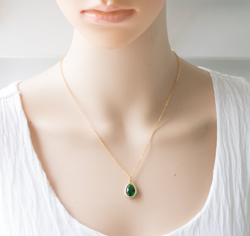 Birthstone Jewelry July Birthday Gift Ruby Gold Teardrop Necklace July Jewelry July Birthstone Necklace July Necklace
