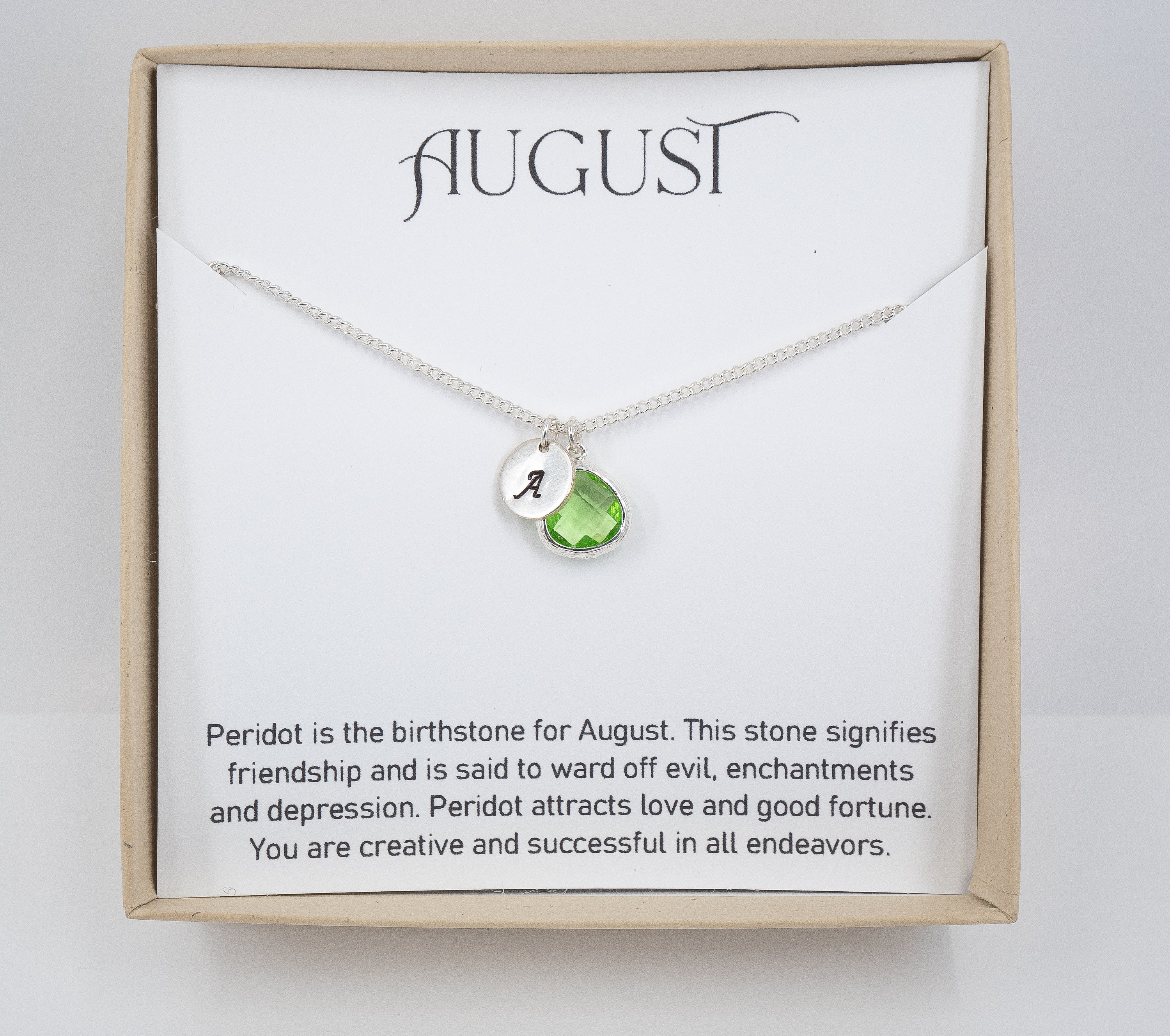 August birthstone necklace deals