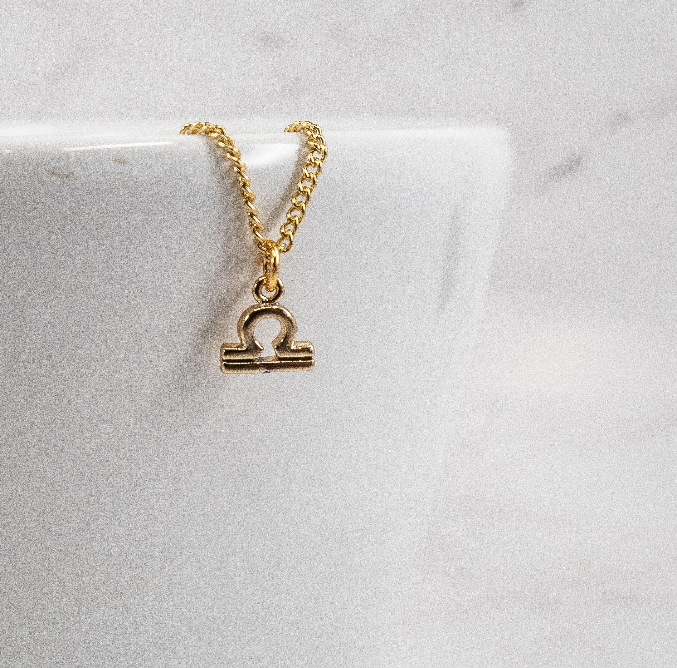 Libra Necklace Libra Gold Necklace Zen Birthday Gift Etsy