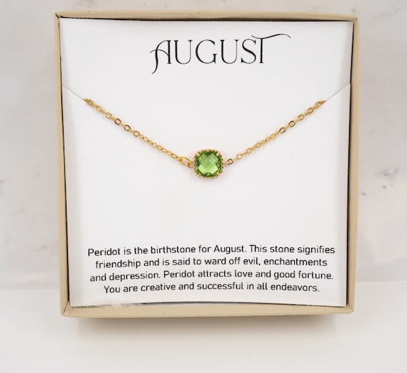 August Birthstone Bracelet Peridot Gold Bracelet August Etsy
