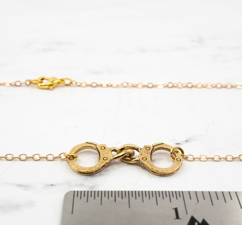 Gold Handcuff Necklace Gold Necklace Layering Necklace Etsy
