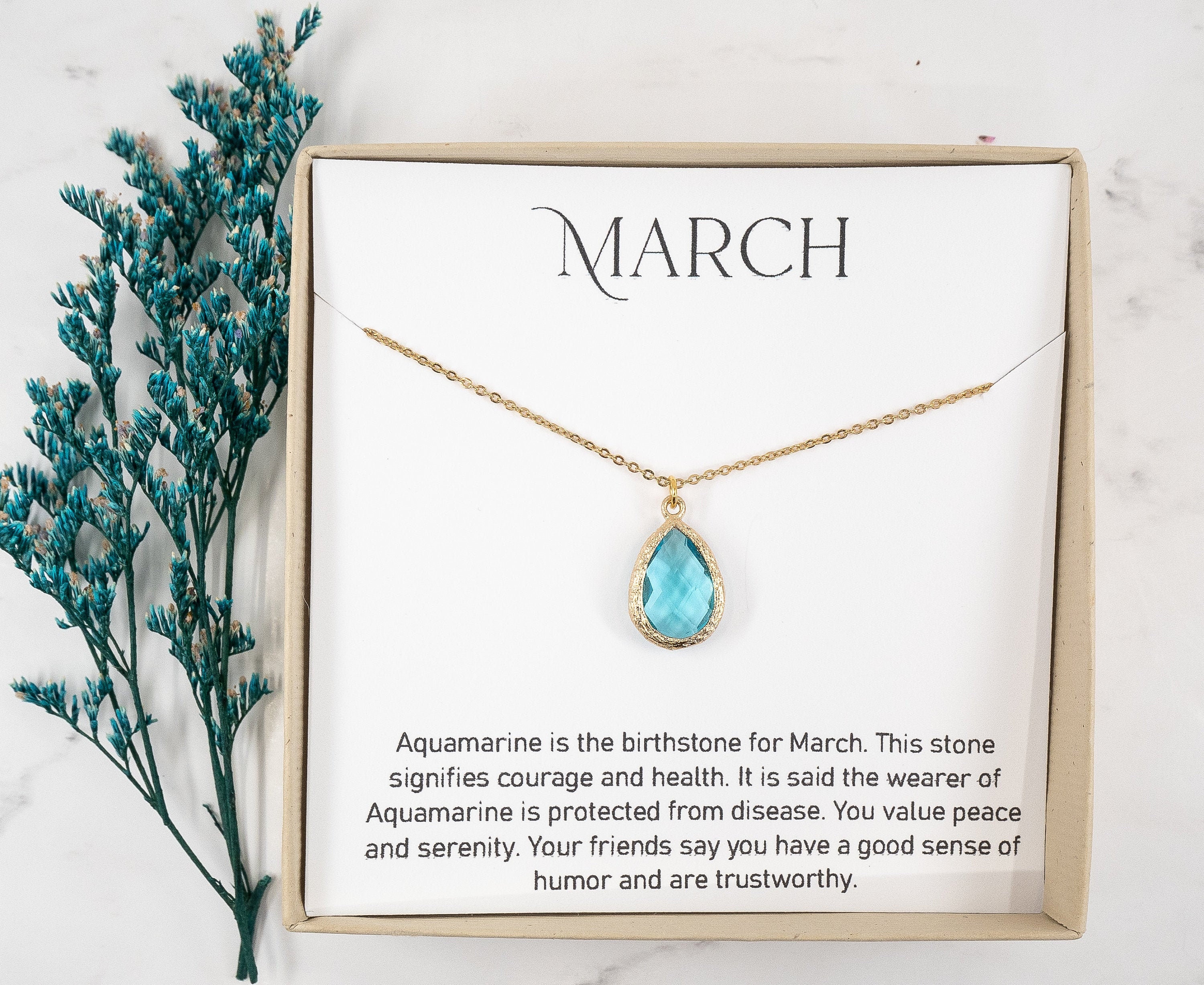 Share more than 107 march birthstone necklace